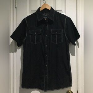 Noize Men’s Black Casual Button Down Shirt